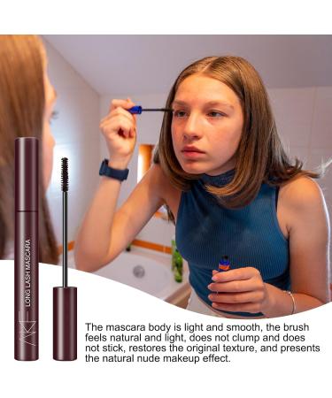 Primer Mascara | Waterproof Non-Sticky Eye Lash Mascara for Instant Volumizing - Women Cosmetics for Dating Gathering Working Home Traveling Pochy Long Lasting Makeup 02#brown - Buy Online on GoSupps.com