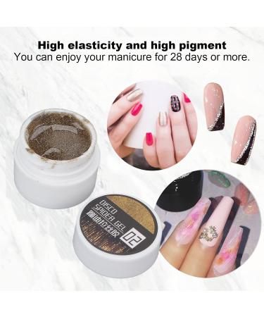 Glitter Nail Spinner Angels - Set of 3 Durable & Elastic DIY Art for Beginners - Shiny Finish 8g Gold - Buy Online on GoSupps.com