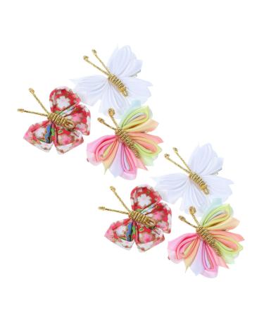 Beaupretty 3 Pairs Barrettes for Thick Hair Mini Claw Clips for Hair Flower Hair Clip Hair Clips for Babies Barrettes for Girls Hair Clips for Girls Fabric Issue Card Toddler Manual