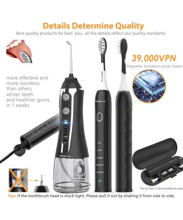 Best Mouth Shower Test Winner 2024 | 39000 VPM Electric Toothbrush & Oral Shower Set | IPX7 Waterproof - Perfect for Orthodontics - Buy Online on GoSupps.com