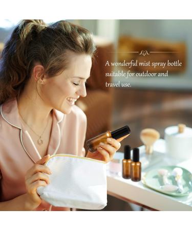 Solustrie 10 Pack Brown Spray Bottles for Essential Oils | 2 oz Fine Mist Perfume Bottles - Ideal for Travel & DIY - Buy Online on GoSupps.com