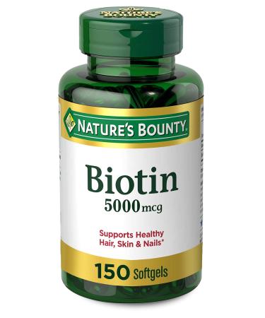 Nature's Bounty Biotin 5000 mcg 150 Rapid Release Softgels