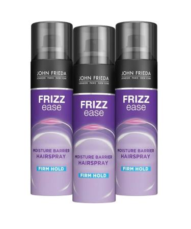JOHN FRIEDA HairSpray Frizz Ease Firm hold Anti Frizz for Dry Damaged hair LONDON PARIS NEW YORK pack of 3 2 oz mini size travel size luxurious 2 Ounce (Pack of 3) Unscented 0.67 Fl Oz (Pack of 3) - Buy Online on GoSupps.com