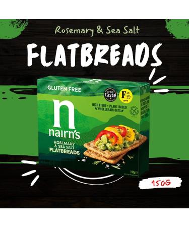 Nairns Gluten Free Oatcakes Flatbreads & Oat Biscuit Breaks Pick N Mix - Choose From Oaties with 10+ Flavours | Choc Chip Salted Caramel Cheese Toffee Super Seeded Stem Ginger - Pack of 6 213 g (Pack of 6) - Buy Online on GoSupps.com