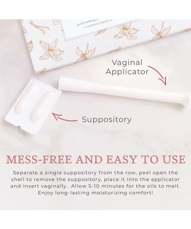 Femallay Organic Vanilla Vaginal Moisturizing Suppository Melts - 100% Natural for Odor, Dryness & Pleasure (14ct) - Buy Online on GoSupps.com