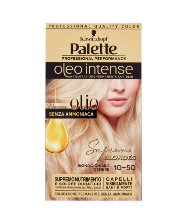 Schwarzkopf Schwarzkopf Oleo Intense Palette Permanent Hair Color with Oil Hair Tint for Hair Dye Ammonia-Free Cream White Hair Coverage Shade 10-50 Ash Blonde