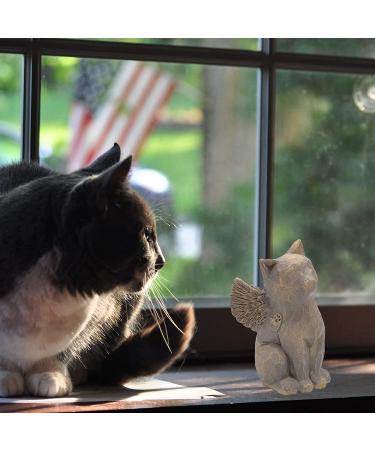 Cat Angel Memorial Figurine - Sympathy Gift for Cat Lovers - Remembering a Beloved Feline Companion - Hand-Painted Sculpted Figure - Natural Love My Cat (Gray) - Buy Online on GoSupps.com