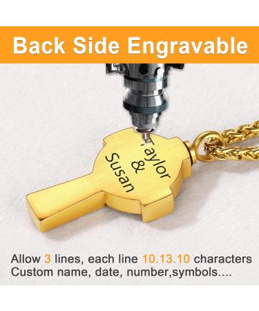 U7 Women s Cremation Urn Necklace - Celtic Knot Dog Feet Wings & Crucifix - Gold Stainless Steel Ash Jewelry for Men - Buy Online on GoSupps.com