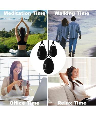 Obsidian Yoni Massage Ball - Black Crystal Pelvic Floor Exercise Cone | Reiki Drilled Eggs for Women - Buy Online on GoSupps.com