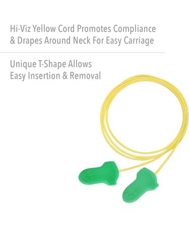 Howard Leight by Honeywell LPF-30 Maximum Lite Low Pressure Corded Disposable Foam Earplugs - Box of 100 Pairs - Green - Buy Online on GoSupps.com