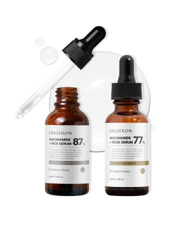 ERIGERON Niacinamide 20% & 10% Serum Bundle | CLINICAL formula with Vitamin B3 & Concentrated Anti-Aging Treatment for Discoloration and Minimizing Large Pores 3.38 Ounce Dropper Bottle