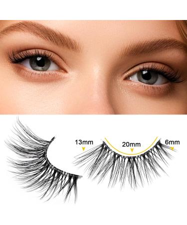 LZM Half Lashes 10 Pairs Cat Eye Lashes False Eyelashes Natural Eyelashes 3/4 Lashes Thin Clear Band Strip Lashes Half Eyelashes Reusable Fake Eyelashes Natural Lashes (QX08) - Buy Online on GoSupps.com