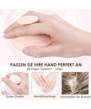 Beige Scalp Massage Brush - Silicone Shampoo Massager for Dandruff Removal & Hair Growth Stimulation | Worldwide Shipping - Buy Online on GoSupps.com