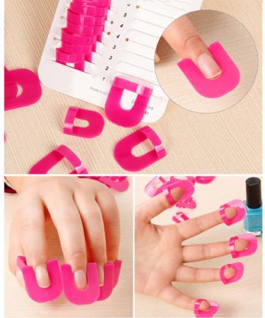 26pcs JIAMIAN Nail Polish Stencil & Cuticle Guard Set | Gel Nail Tips Forms | Anti-Spill Holder Clip Cap - Buy Online on GoSupps.com
