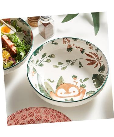 Zerodeko Ceramic Soup Bowl Animals for Kids Asian Decor Ramen Bowls Snack Serving Bowl Baby Food Noodle Bowl 23X23X7.3CM Assorted Color - Buy Online on GoSupps.com