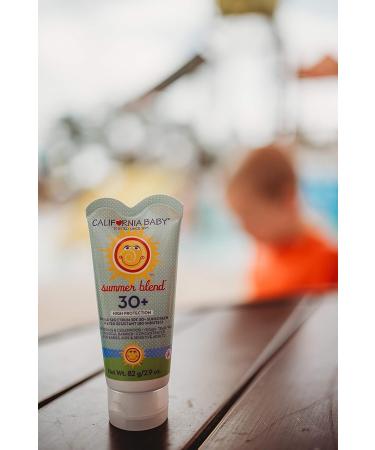 California Baby Summer Blend SPF 30+ Sunscreen Lotion for Babies, Kids & Adults - Fragrance Free, Water Resistant - 2.9oz - Buy Online on GoSupps.com