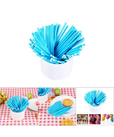 Itonash Colored Lollipop Sticks Lollipop Sticks Candy Sticks for Making Sweet Chocolate Candies Melted Candies Chocolates. (Blue)