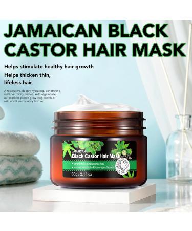 Baston Hair Mask Hair Oil Based on Jamaican Black Castor Oil Repair and Protective Mask for Damaged and Broken Hair Keratin Protection (60 g-Mask) 60g-mask - Buy Online on GoSupps.com