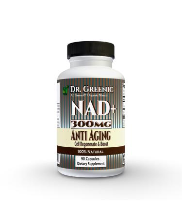 Dr. Greenic 99.90% Pure NAD+ 300MG One Capsule Serving 90 Capsules NAD Supplement | Anti Aging Boost Energy Vitality & Cellular Health | COA Purity HPLC - 99.90% | NMN Alternative