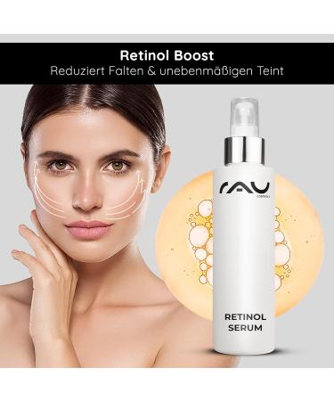 RAU Retinol Serum 3.38 FL oz - Vitamin A Concentrate with Ceramide Panthenol & Hyaluronic Acid | Anti-Wrinkle & Blemish Treatment for Mature & Impure Skin - International Shipping Available - Buy Online on GoSupps.com