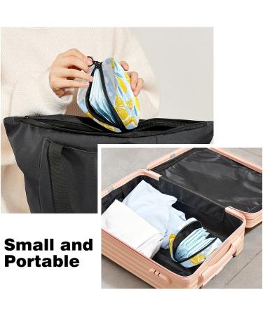 Lemon Leaves Menstrual Cup & Pad Pouch - Portable Sanitary Napkin Storage Bag - Buy Online on GoSupps.com