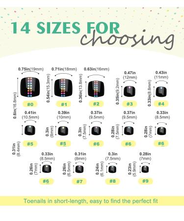 Aegenacess 28pcs Summer Beach Short Toenail Press on False Nail Tips - Black Mixed Dots - Pedicure Kit for Women and Girls - Buy Online on GoSupps.com