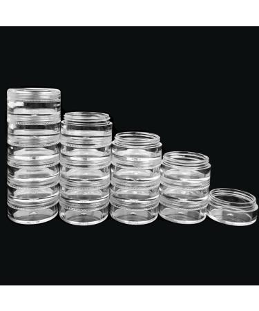 Beauticom 5G/5ML Stackable Clear Plastic Jars - 12 Pack for Cosmetics Crafts & Storage | Ideal Screw Cap Container - Buy Online on GoSupps.com