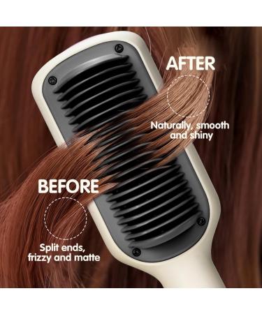 Hair Straightener Brush - Fast Heating Styling Comb with 3-Speed Temperature Adjustment | Reduces Frizz & Enhances Shine | International Shipping Available - Buy Online on GoSupps.com