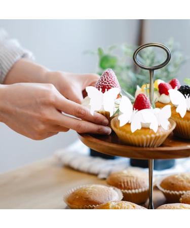 Alegre Edible Butterflies for Cakes - 50 White Decorative Muffin & Birthday Cake Toppers - Buy Online on GoSupps.com