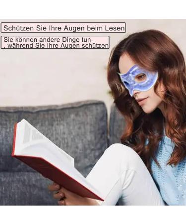 2 Pack Reusable Eye Mask Cooling Gel | Sleep Mask for Migraines Dark Circles & Swollen Eyes - Purple - Buy Online on GoSupps.com