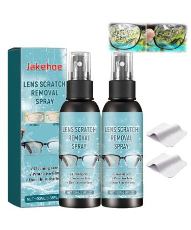 2024 New Glasses Lens Scratch Remover Eye Glass Cleaners Spray Glass Scratch Remover Lens Scratch Remover Glasses Scratch Remover for Eyeglasses Eyeglass Scratch Remover for All Glass (2Set)