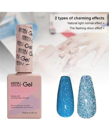 goforwealth Reflective Glitter Polish Soak Diamond UV Gel Nail LongLasting Gel Nail Polish Lacquer Shiny Brightly 06 - Buy Online on GoSupps.com