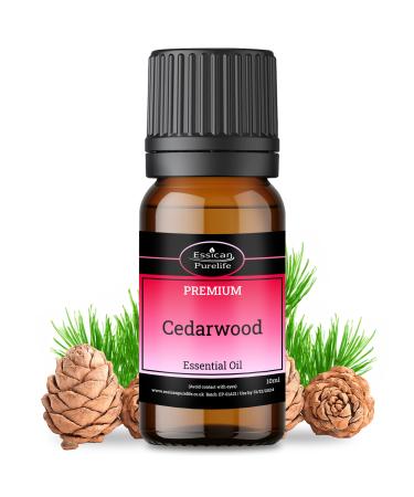 Cedarwood Essential Oil - 100% Pure & Natural Therapeutic Grade Cedar Essential Oil for Hair Growth & Skin - Cedarwood Oil for Diffuser Humidifier & Aromatherapy Cedar Oil for Sleep Relax - 10ml Cedarwood 10.00 ml (Pack of 1)