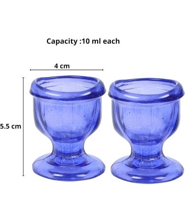 Glass Eye Wash Cup Set of 2 | Soothing Relief for Allergens & Dry Eyes | Eye Shaped Rim for Optimal Comfort | Clean & Healthy Eyes - Buy Online on GoSupps.com