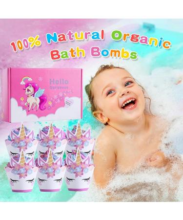 Bath Bombs Gift Set for Kids - Handmade with Toys Inside - 6 Pack 4.7oz - Perfect Birthday or Holiday Gift for Girls - Buy Online on GoSupps.com
