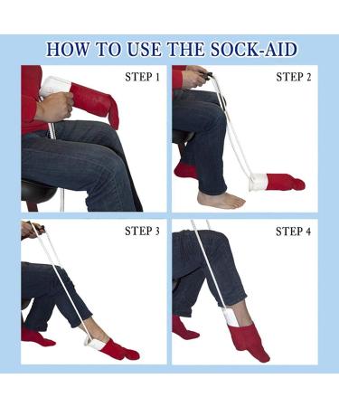Mona43Henry Sock Aid Easy On and Off Stocking Slider Pulling Assist Device Compression Sock Helper Aide Tool Dressing Assist for ElderlyPregnant Dependable - Buy Online on GoSupps.com