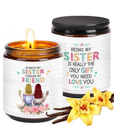 Vanilla Scented Candles Gifts for Women Best Friend Unique Birthday Gifts for Sister Aromatherapy Soy Wax Candles Gifts for Bestie Christmas Xmas Gifts Idea for Women Best Friend Sister Bestie BFF