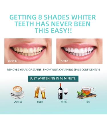 Teeth Whitening Kit with 32x LED Light - Professional At-Home Whitening System for iPhone/Android - Best Tooth Whitener Gel Refill - Buy Online on GoSupps.com