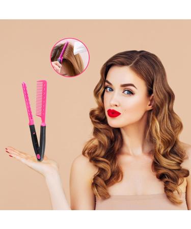 Styling Tool V Shape Comb Folding DIY Hair Straightener New Beauty Salon Comb Foldable Comb - Buy Online on GoSupps.com