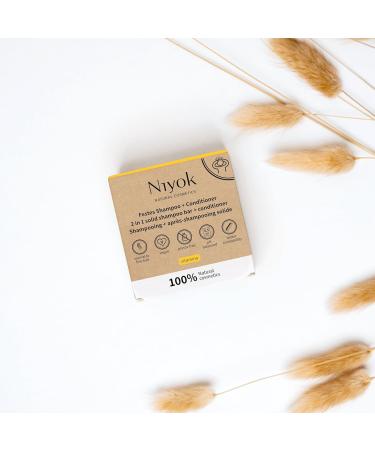 NIYOK 2-in-1 Solid Shampoo & Conditioner Vitamina - Vegan Plastic-Free 100% Natural | Sustainable Hair Care (80g) - Buy Online on GoSupps.com