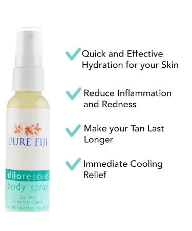 Buy PURE FIJI Dilo After Sun Spray - Organic Aloe Vera Hydrating Mist for Face & Body | Travel Size 2 Fl. Oz - Buy Online on GoSupps.com