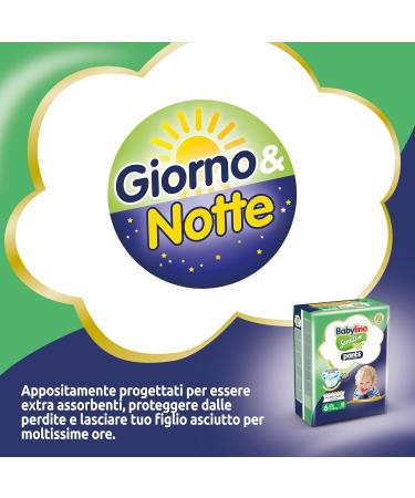 Babylino Sensitive Cotton Soft Diapers Size 6 XL (13-18 kg) - 18 Pieces | Ultra-Soft Hypoallergenic & Eco-Friendly - Buy Online on GoSupps.com