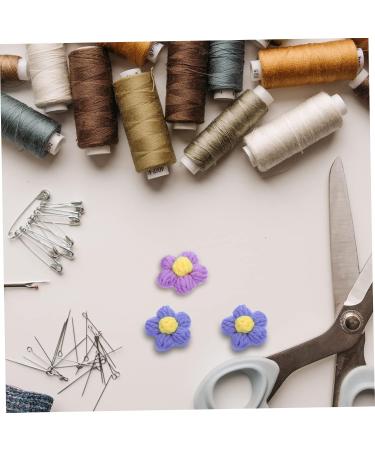 TEHAUX 30 Pcs Hairpin Accessories Crochet Hook Flowers for Headbands Diy Brooch Flower The Flowers Decals Assorted Color 4x3pcs 4X4cmx3pcs - Buy Online on GoSupps.com