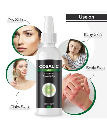 Salve Cosalic Gel 100ml - Enriched with Essential Oils & Coal Tar for Dry, Itchy Skin Relief - Buy Online on GoSupps.com