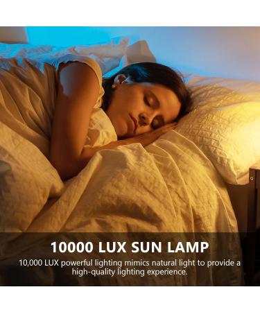 Happy Lamp UV Free 10000 LUX Desk Sun Lamp 3 Timer Modes & 3 Colors & 6 Brightness Daylight Lamp for Work/Study/Relaxation - Buy Online on GoSupps.com