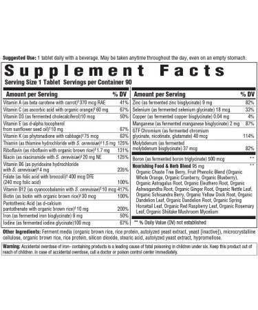 MegaFood Women's One Daily - 90 Tablets | Daily Multivitamin for Women's Health - Buy Online on GoSupps.com