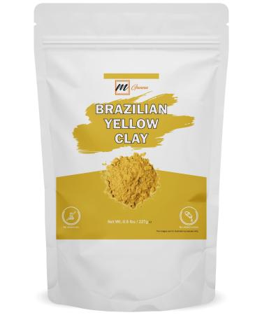mGanna 100% Natural Brazilian Yellow Clay Powder 0.5 Lbs / 227 gm for Anti-Ageing & Skin firming Creams and Soap Making