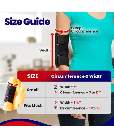 Elbow Splint for Tendonitis & Cubital Tunnel Brace - Tennis Elbow Support with Arm Compression Sleeve - Ulnar Nerve Brace for Men & Women - Pain Relief & Sleep Aid - Buy Online on GoSupps.com