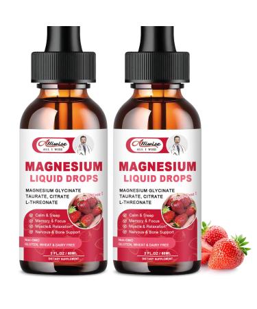 Clam Magnesium Liquid Supplement 1000MG Blend with Magnesium Glycinate 500MG Citrate L-threonate Taurate. High Absorption and Bio-Availability. 4 Top Magnesiums in One Supplement