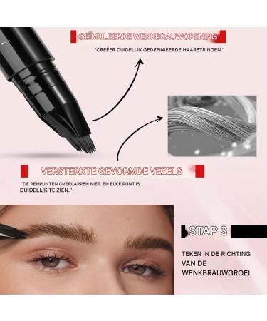 Eyebrow ColorWaterproof Long Lasting Eyebrow Pencil 14ml Ultrafinine Tip Natural Makeup for Daily Work Travel Dating Sports Parties 01 BROWN - Buy Online on GoSupps.com